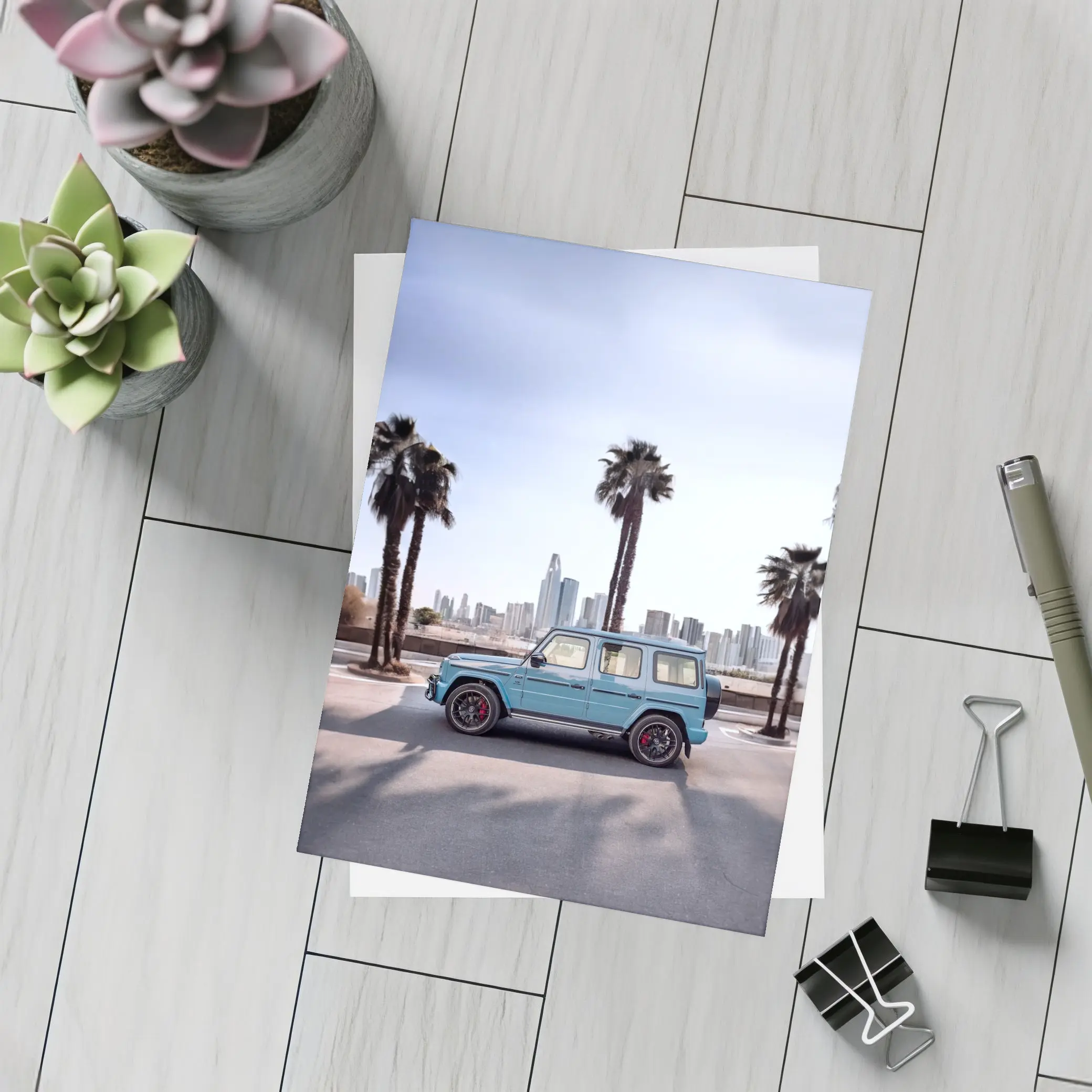 Mercedes AMG G Class Blue City Palms – Postcards