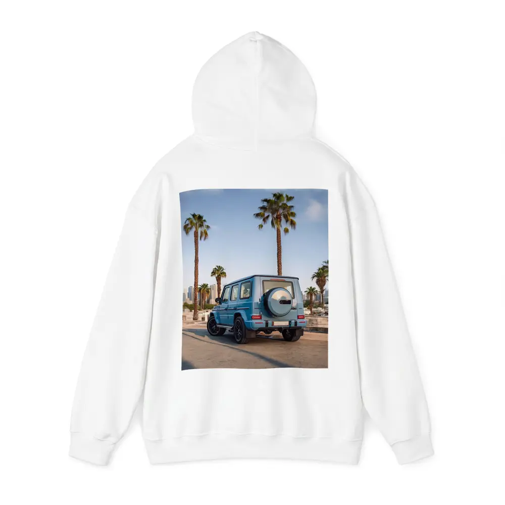 Mercedes AMG G Wagen Blue Palm Trees City – Hoodies