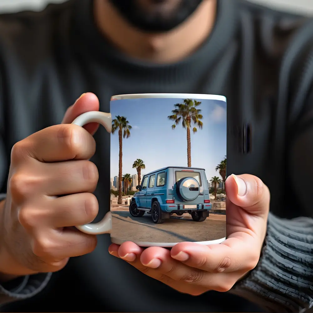Mercedes AMG G Wagen Blue Palm Trees City – Mugs