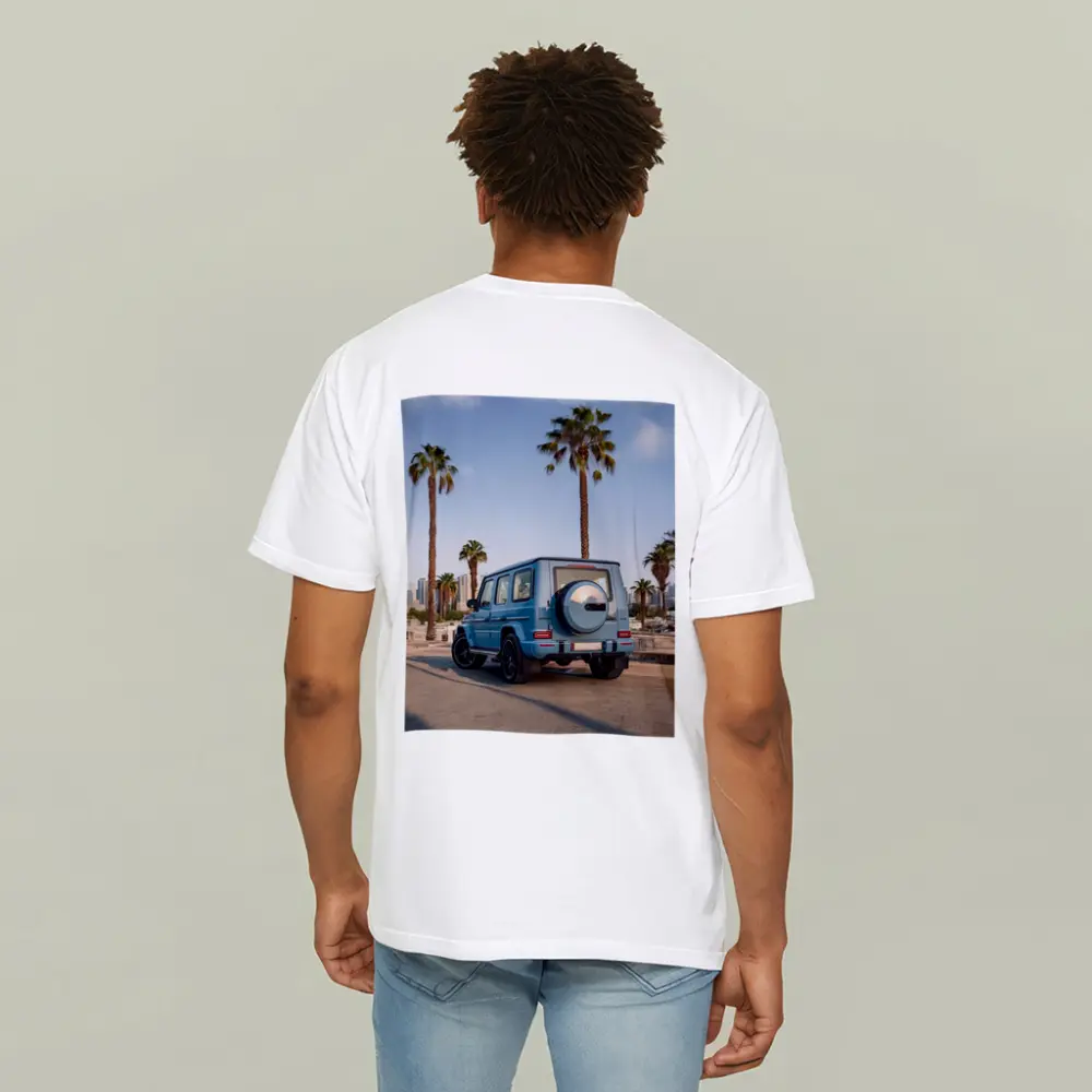 Mercedes AMG G Wagen Blue Palm Trees City – T-Shirts