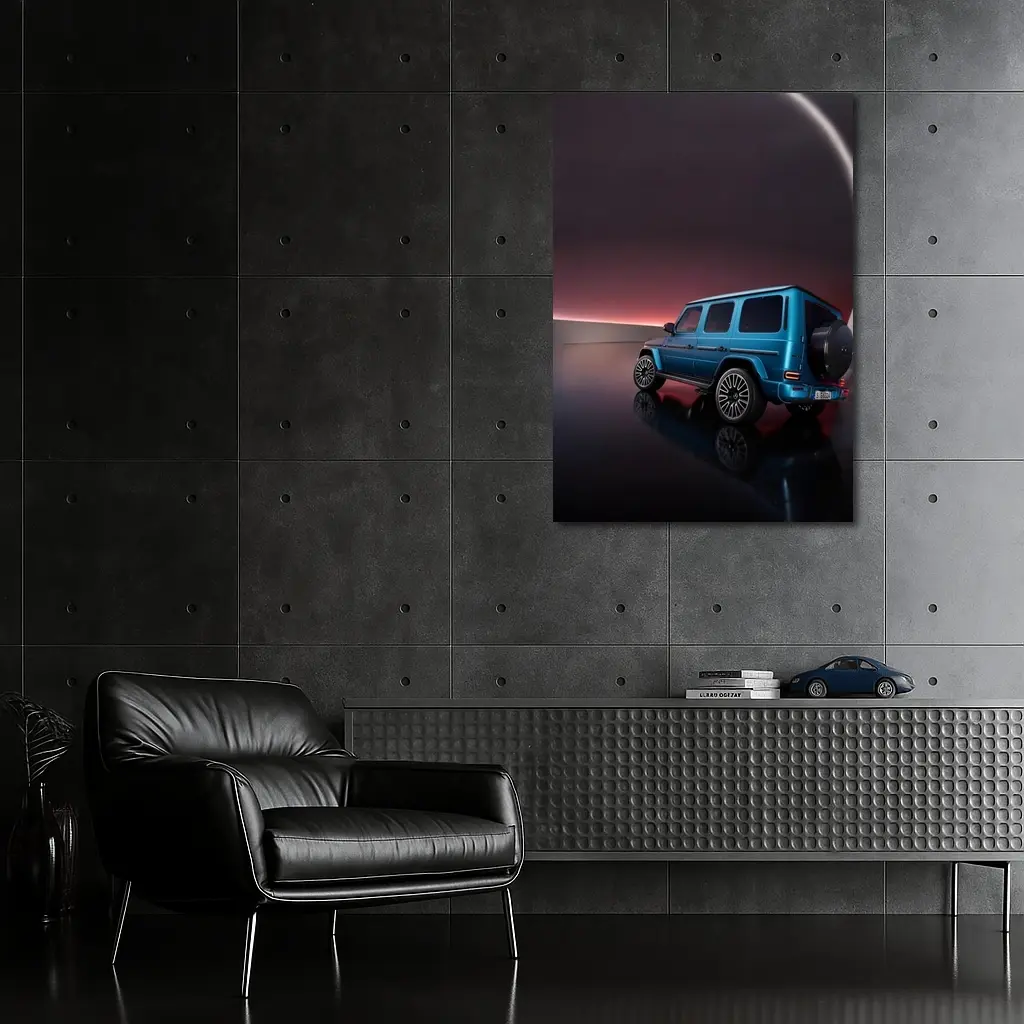 Mercedes AMG G Class Blue Studio Light – Wall Art