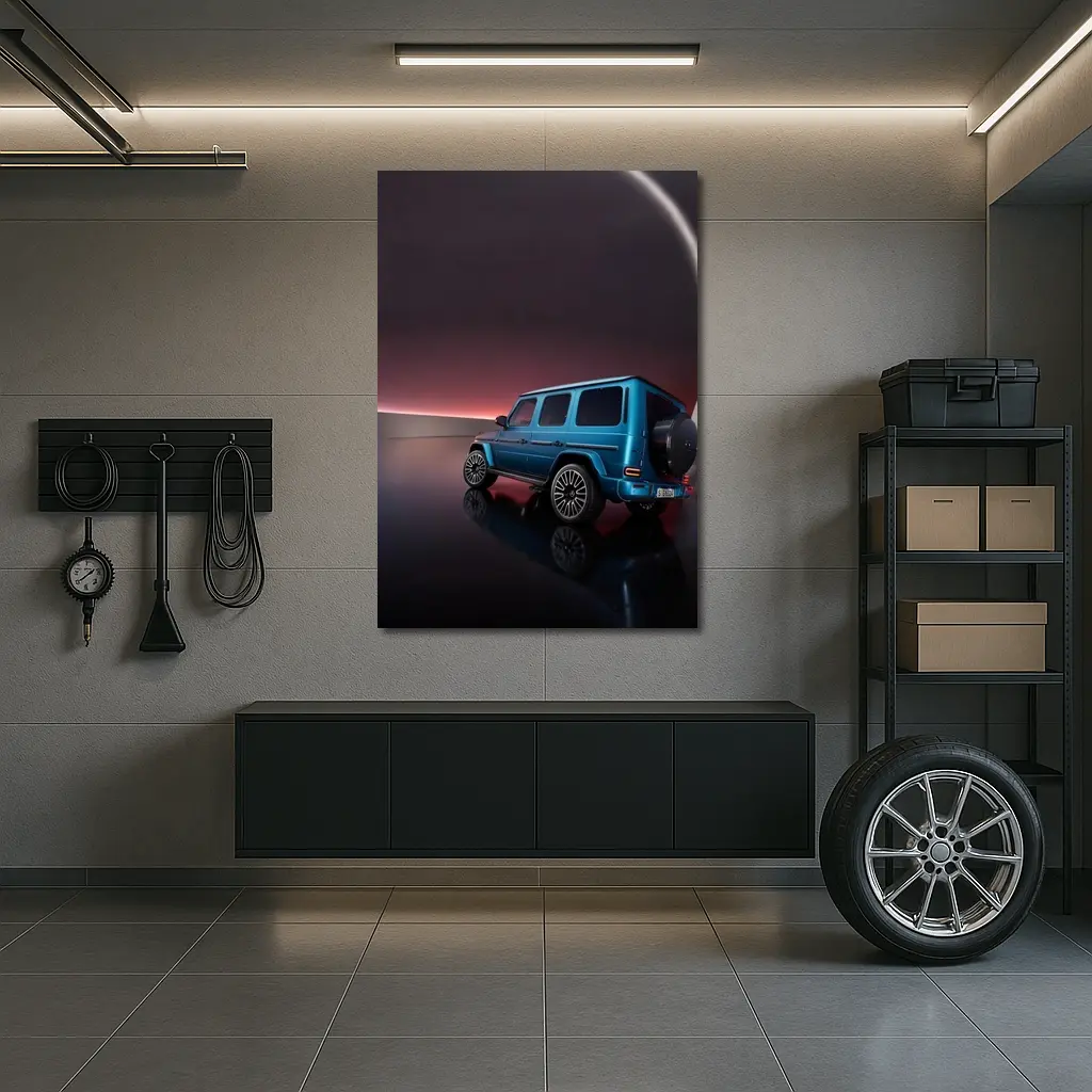 Mercedes AMG G Class Blue Studio Light – Wall Art