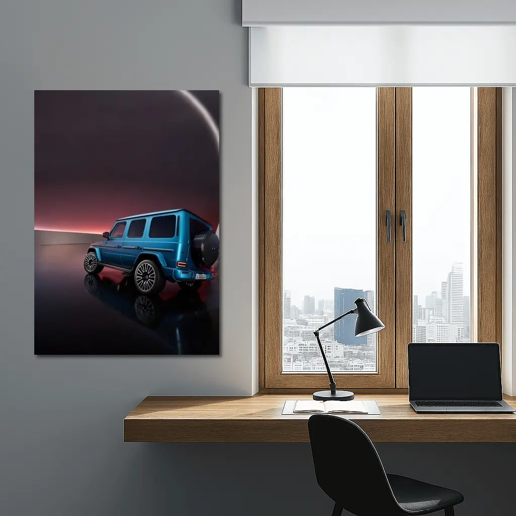 Mercedes AMG G Class Blue Studio Light – Wall Art