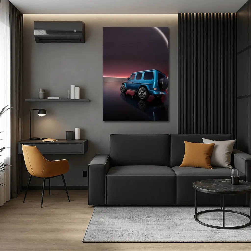 Mercedes AMG G Class Blue Studio Light – Wall Art