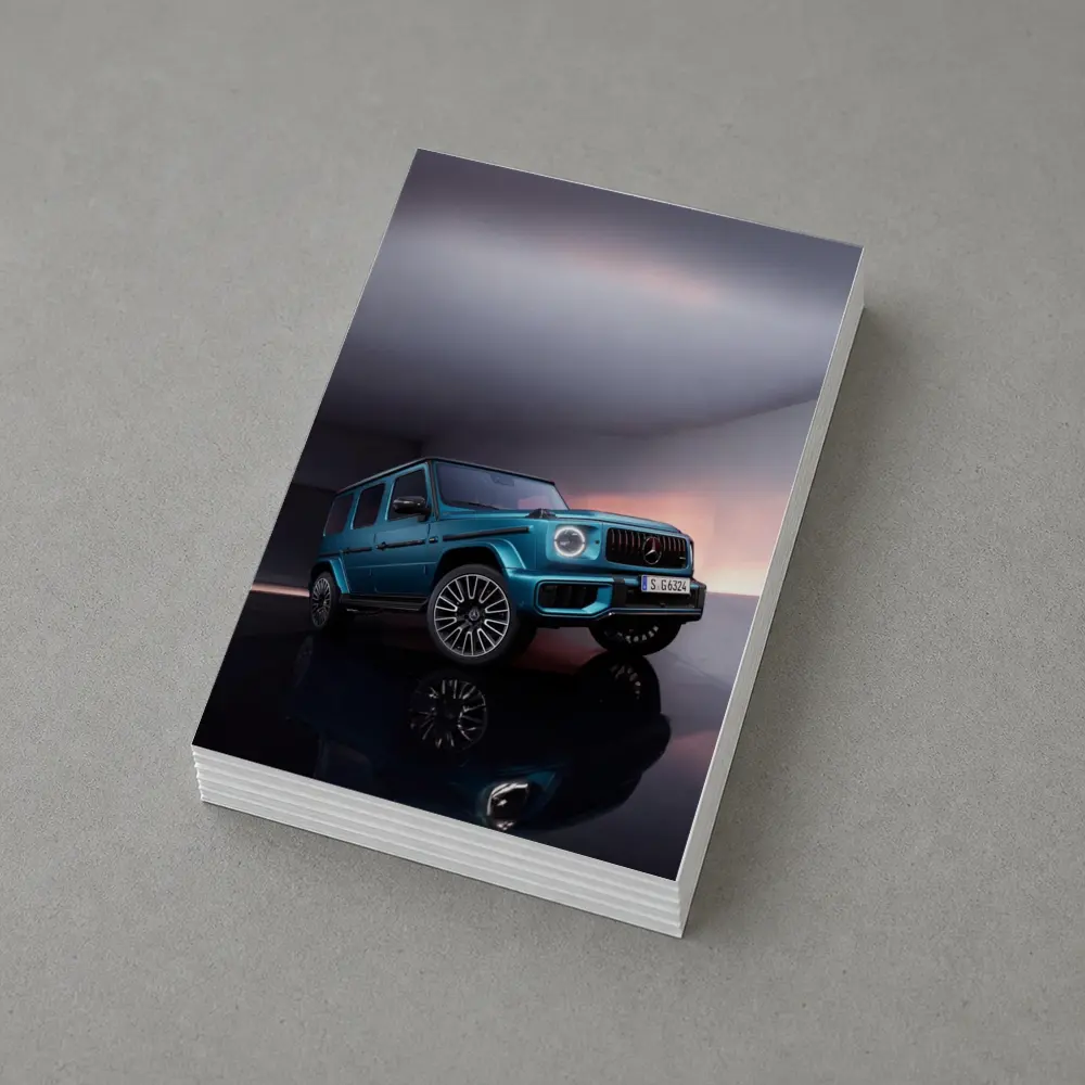 Mercedes AMG G Class Blue Studio Shot – Postcards