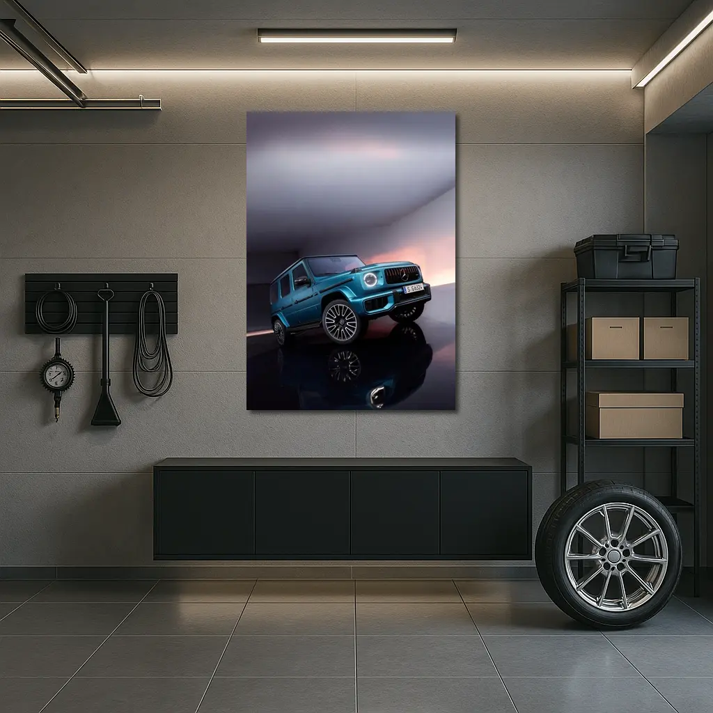 Mercedes AMG G Class Blue Studio Shot – Wall Art