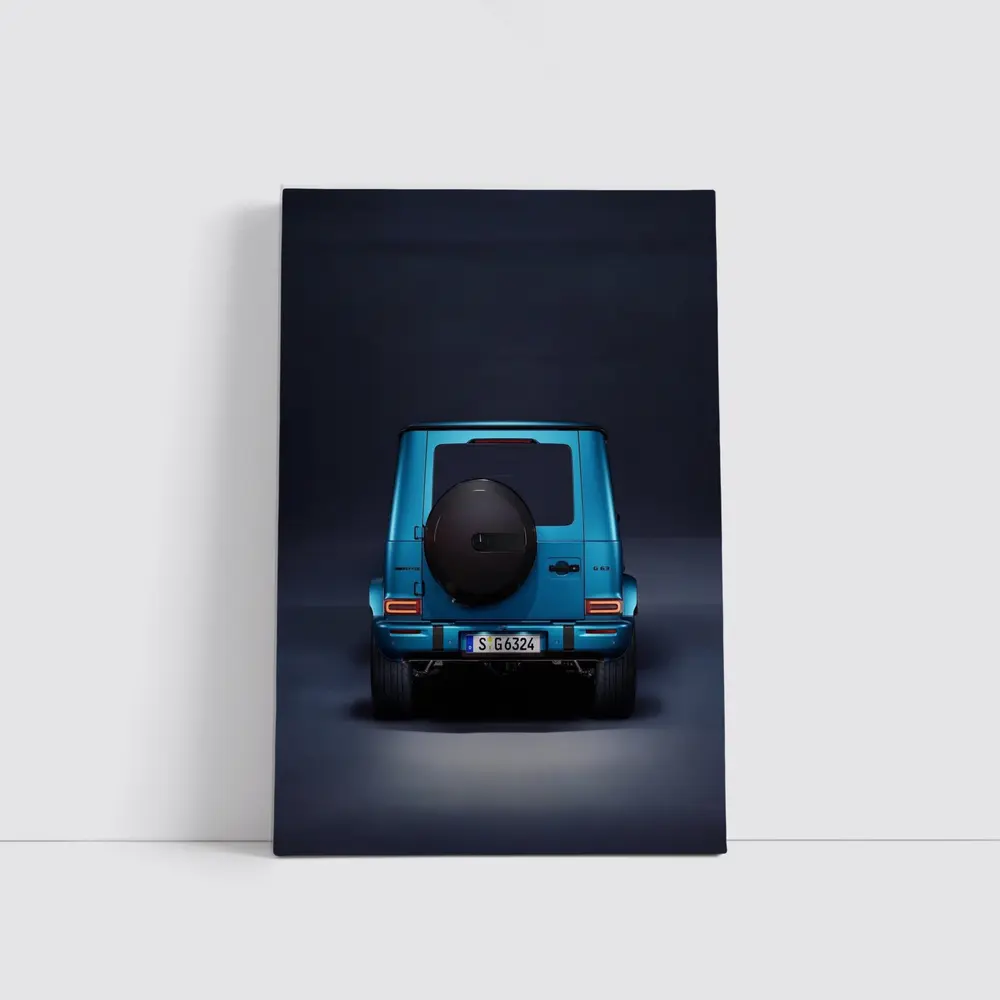 Mercedes AMG G Class Blue Studio Rear – Wall Art