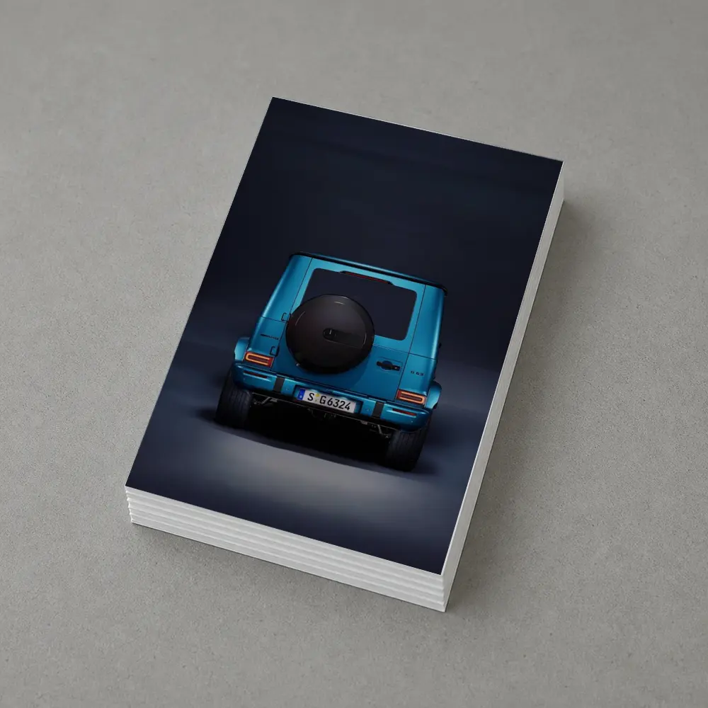 Mercedes AMG G Class Blue Studio Rear – Postcards