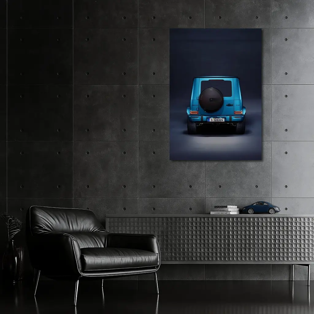 Mercedes AMG G Class Blue Studio Rear – Wall Art