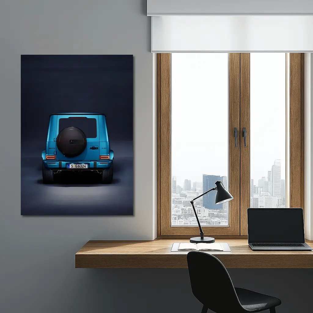 Mercedes AMG G Class Blue Studio Rear – Wall Art