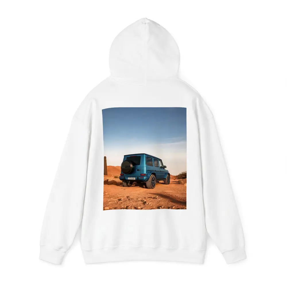 Mercedes G Class Blue Desert Landscape – Hoodies