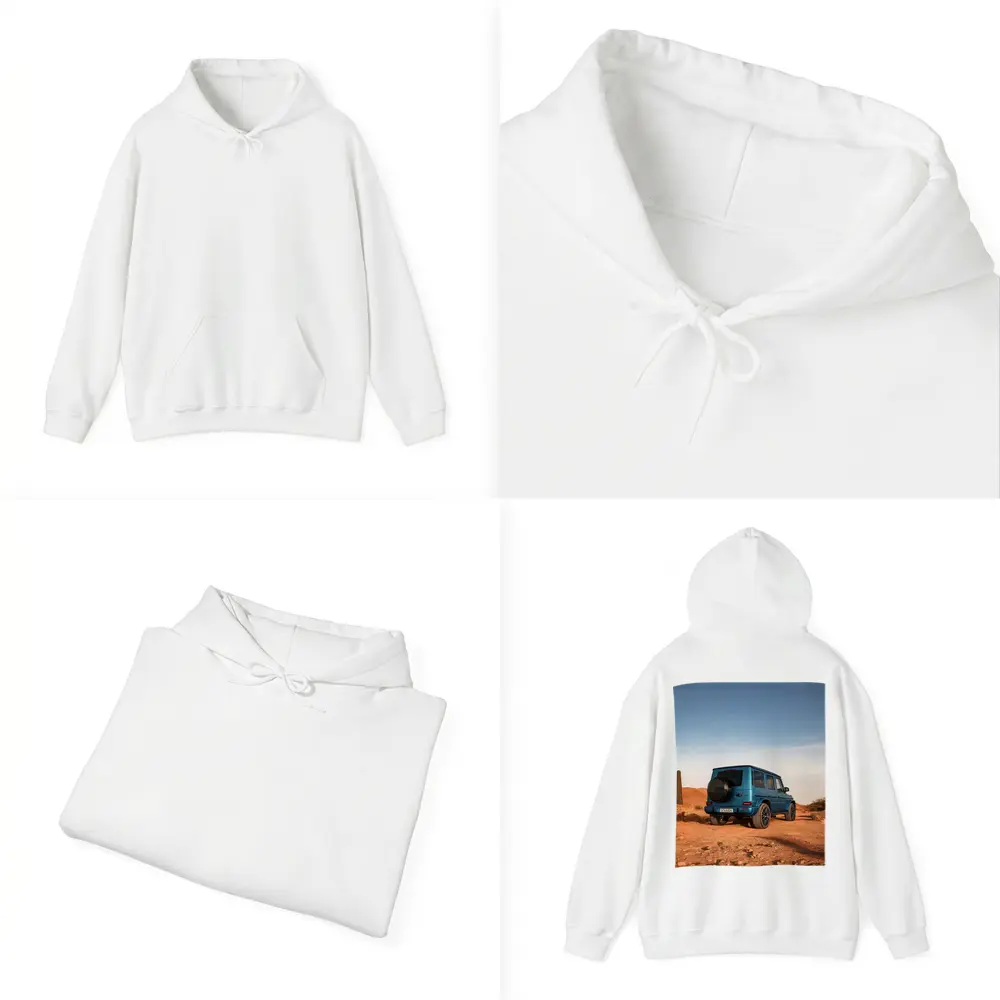 Mercedes G Class Blue Desert Landscape – Hoodies