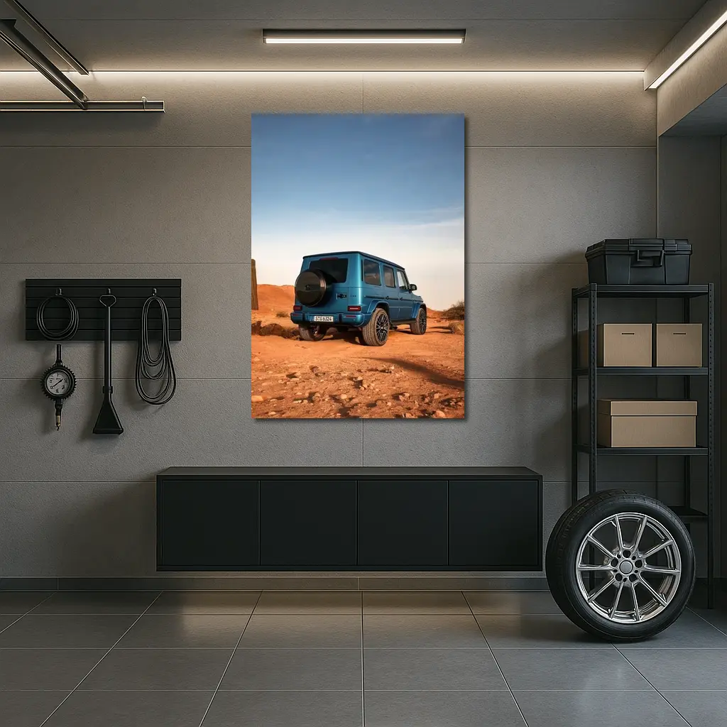 Mercedes G Class Blue Desert Landscape – Wall Art