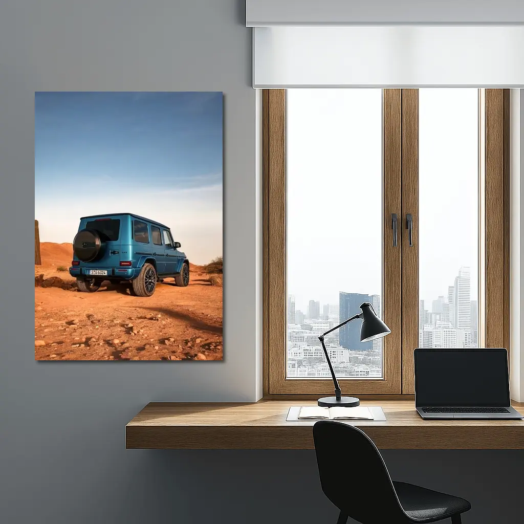 Mercedes G Class Blue Desert Landscape – Wall Art