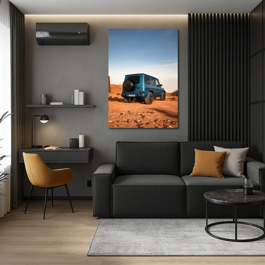 Mercedes G Class Blue Desert Landscape – Wall Art