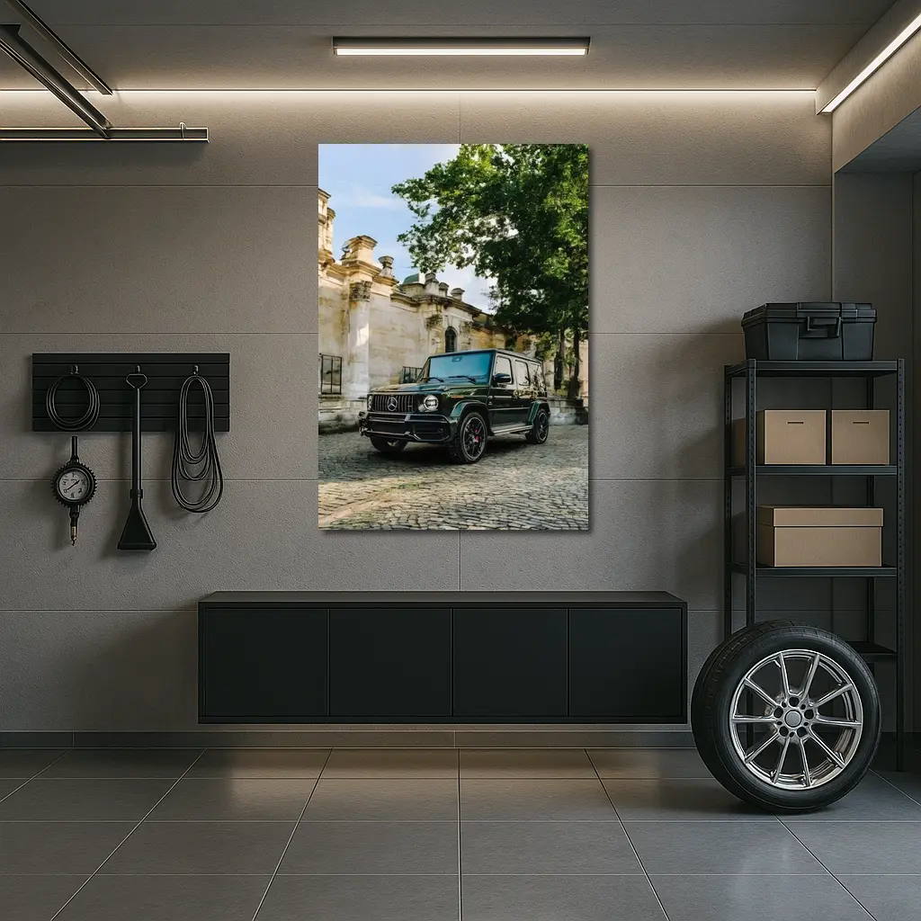 Mercedes AMG G Class Green Old Town Street – Wall Art