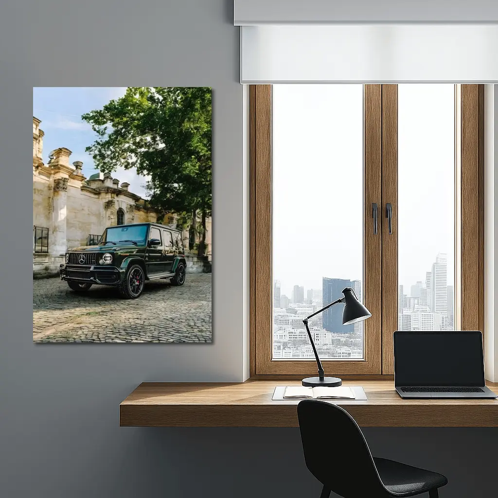 Mercedes AMG G Class Green Old Town Street – Wall Art