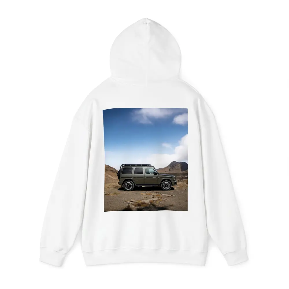 Mercedes G Class Green Desert Mountain Scene – Hoodies