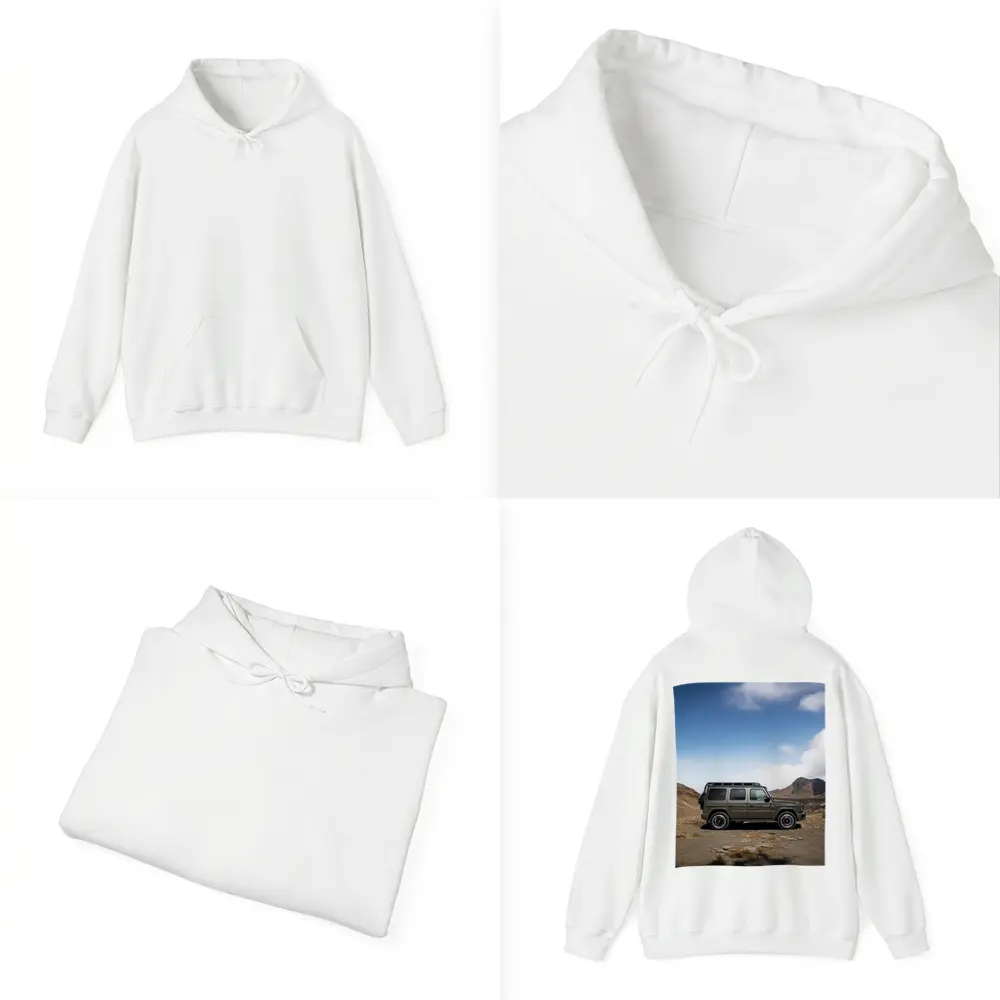 Mercedes G Class Green Desert Mountain Scene – Hoodies