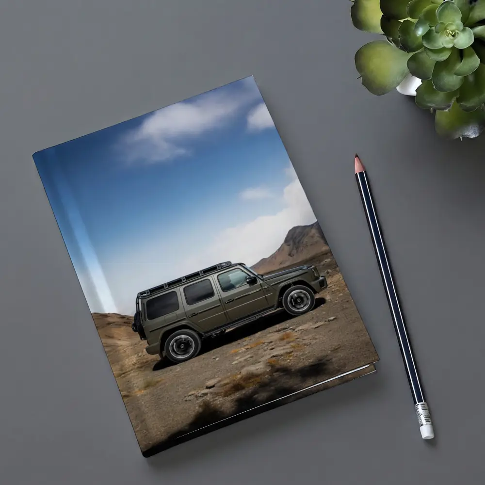 Mercedes G Class Green Desert Mountain Scene – Notebooks