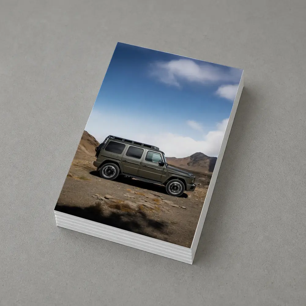 Mercedes G Class Green Desert Mountain Scene – Postcards