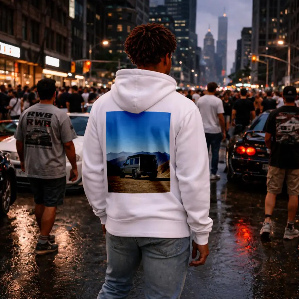 Mercedes AMG G Class Mountains Desert Landscape – Hoodies