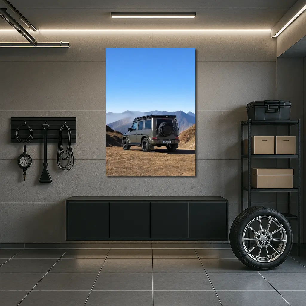Mercedes AMG G Class Mountains Desert Landscape – Wall Art