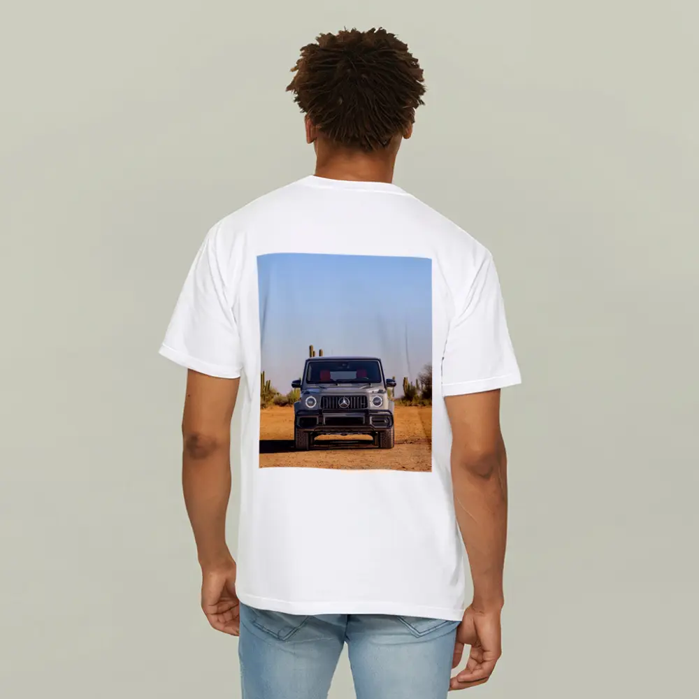 Mercedes AMG G63 Silver Desert Front View – T-Shirts