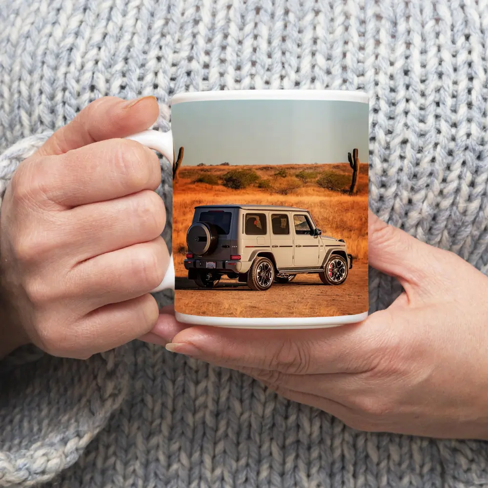 Mercedes AMG G63 Desert Landscape Rear View – Mugs