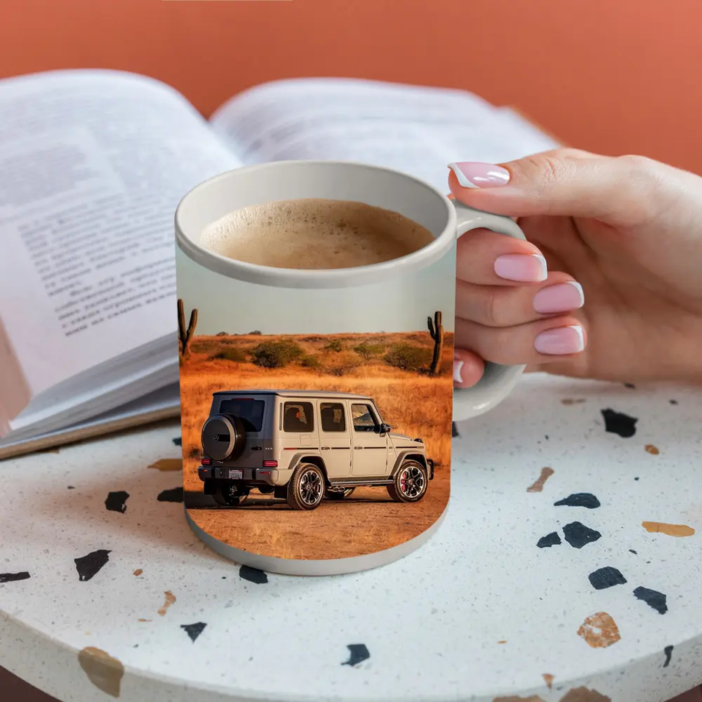 Mercedes AMG G63 Desert Landscape Rear View – Mugs
