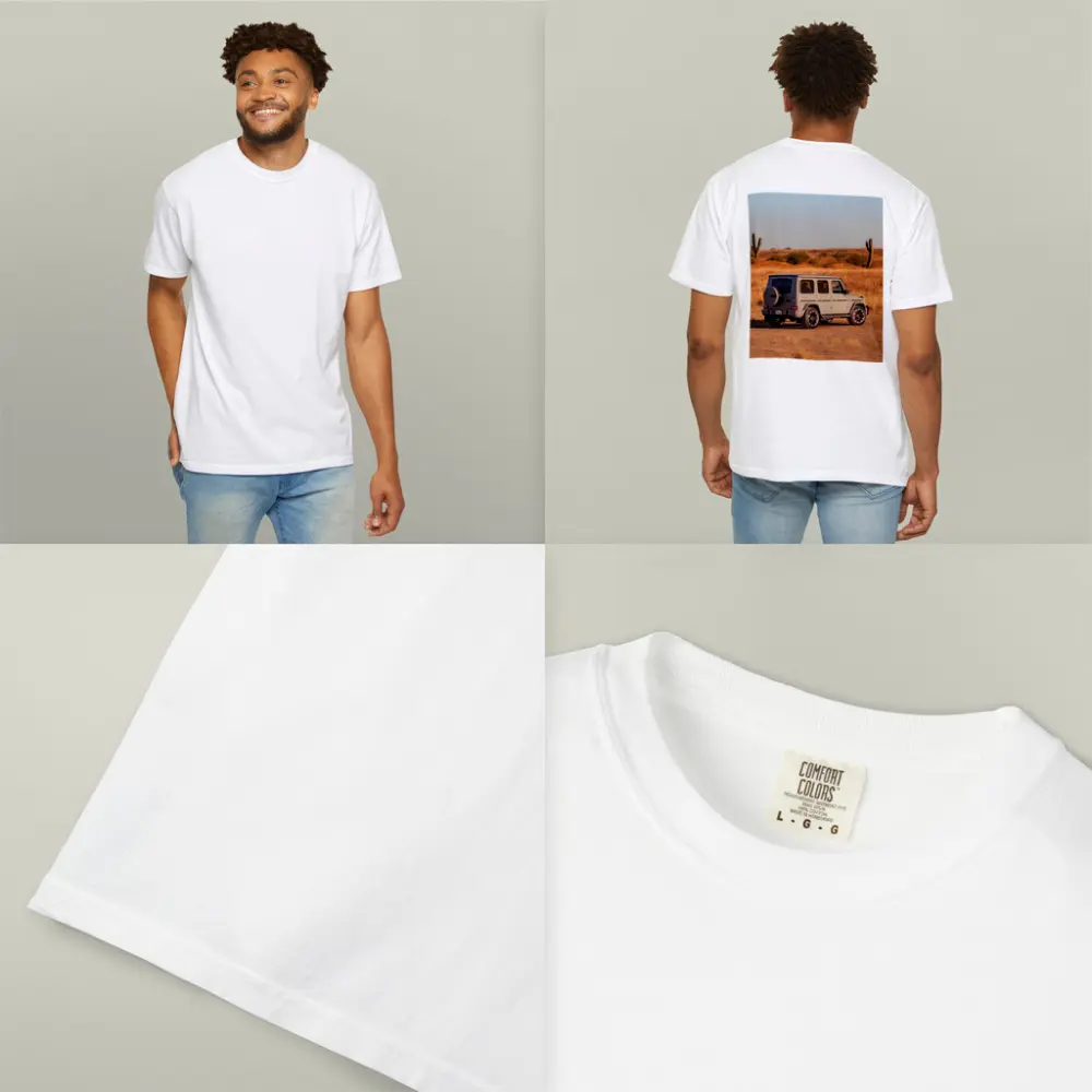 Mercedes AMG G63 Desert Landscape Rear View – T-Shirts