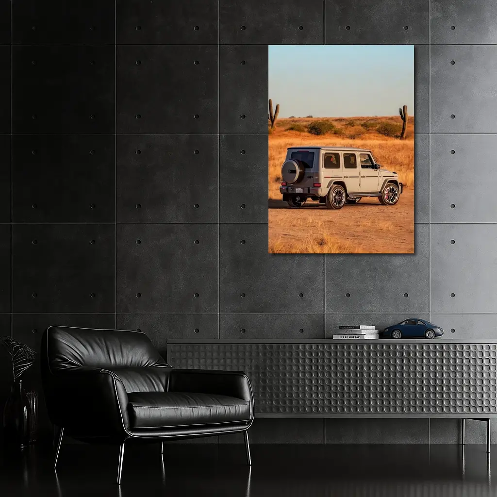 Mercedes AMG G63 Desert Landscape Rear View – Wall Art