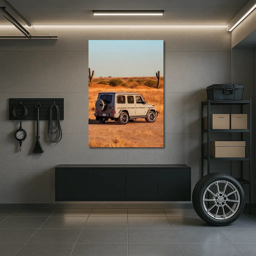 Mercedes AMG G63 Desert Landscape Rear View – Wall Art