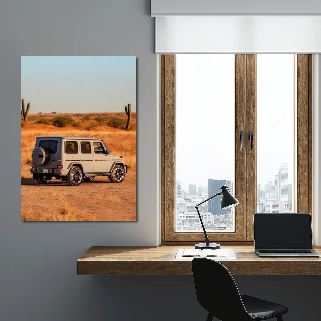 Mercedes AMG G63 Desert Landscape Rear View – Wall Art