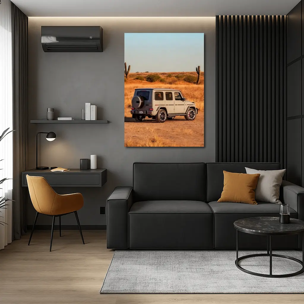 Mercedes AMG G63 Desert Landscape Rear View – Wall Art