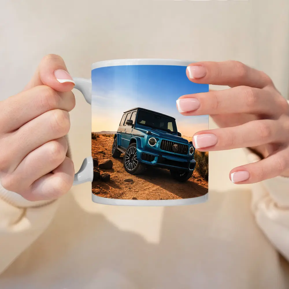Mercedes AMG G Class Blue Desert Scene – Mugs