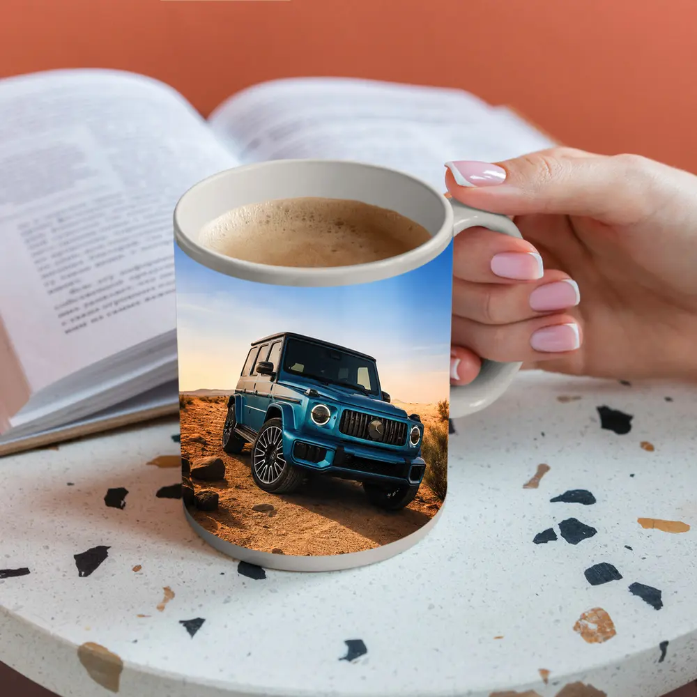 Mercedes AMG G Class Blue Desert Scene – Mugs