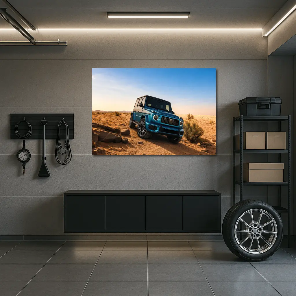 Mercedes AMG G Class Blue Desert Scene – Wall Art
