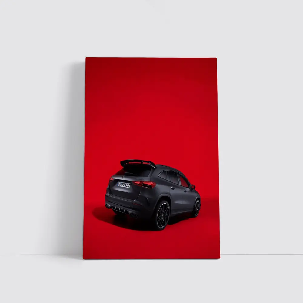 Mercedes AMG GLA 45 S Red Background – Wall Art