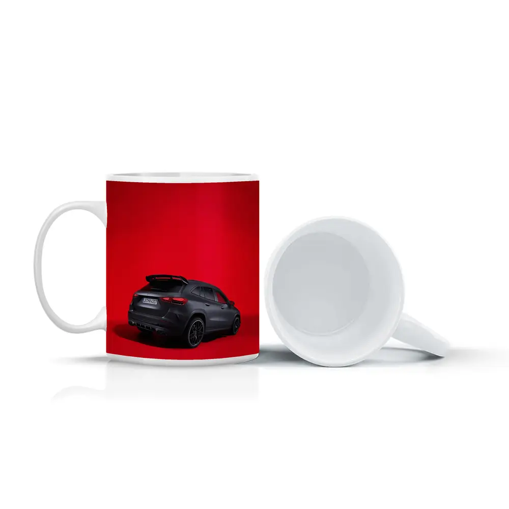 Mercedes AMG GLA 45 S Red Background – Mugs