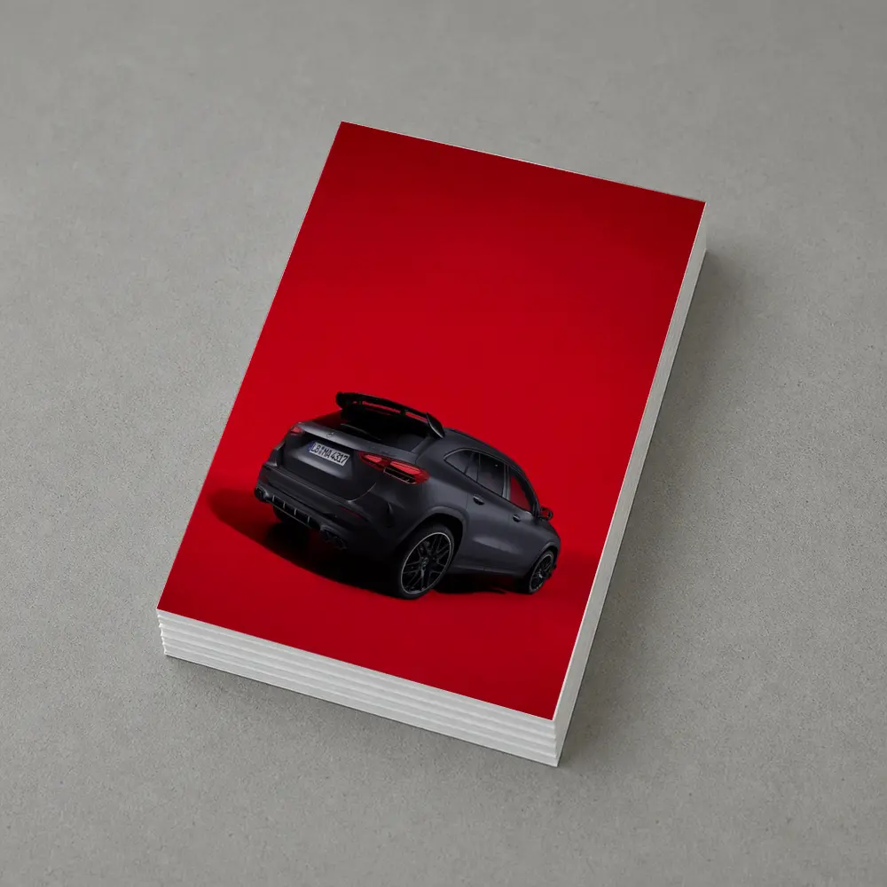 Mercedes AMG GLA 45 S Red Background – Postcards