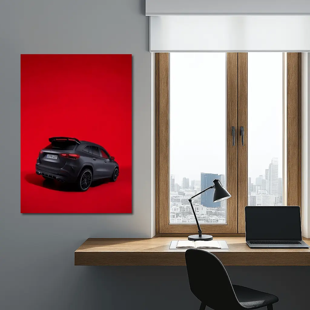 Mercedes AMG GLA 45 S Red Background – Wall Art