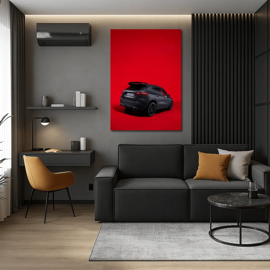 Mercedes AMG GLA 45 S Red Background – Wall Art