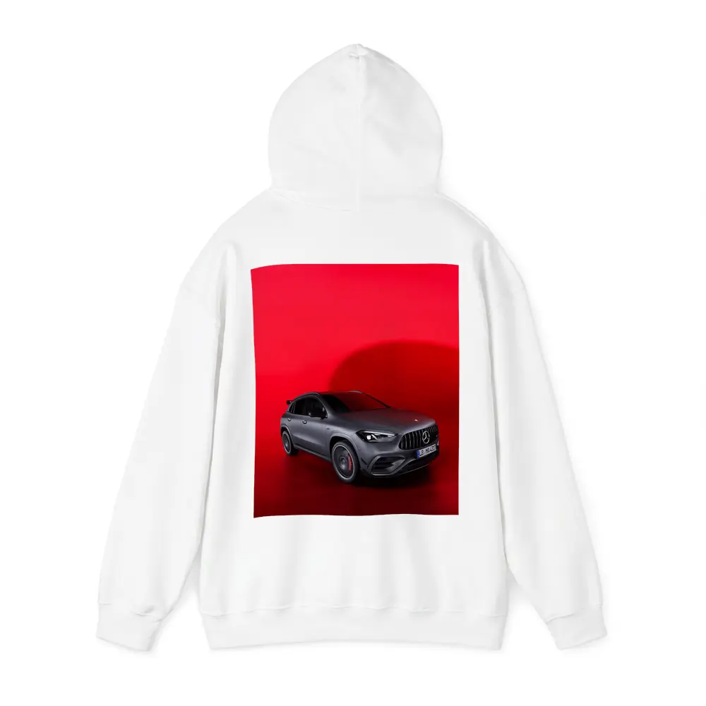 Mercedes AMG GLA Matte Gray Red Background – Hoodies