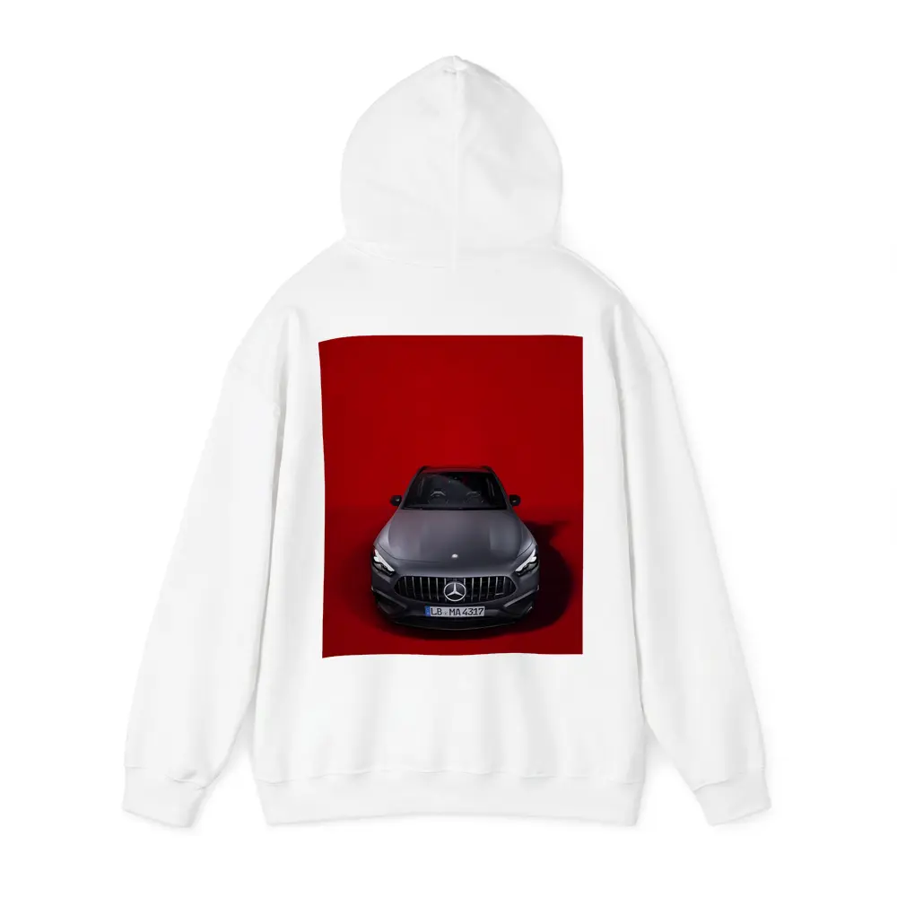 Mercedes AMG GLA Front View Red Background – Hoodies