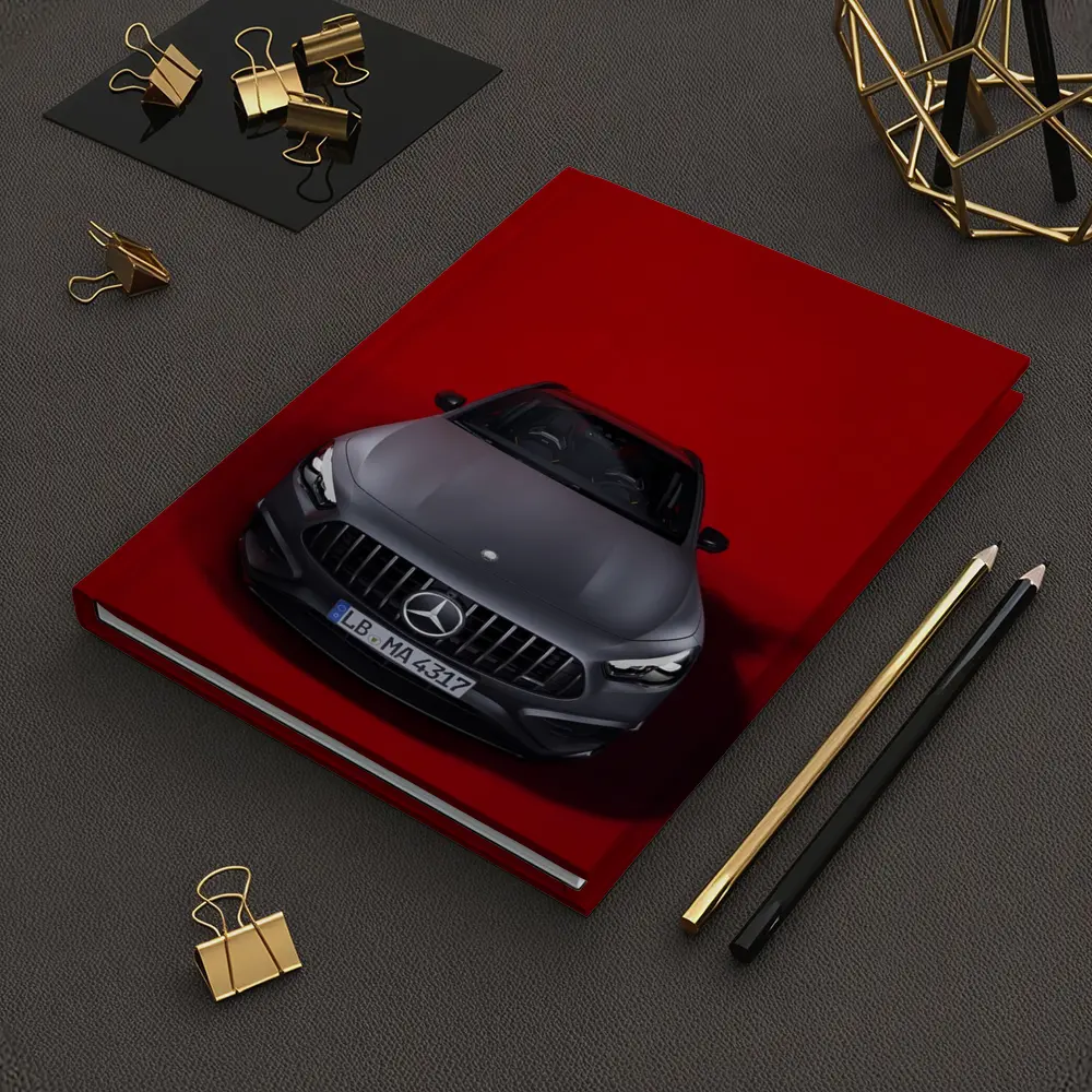 Mercedes AMG GLA Front View Red Background – Notebooks