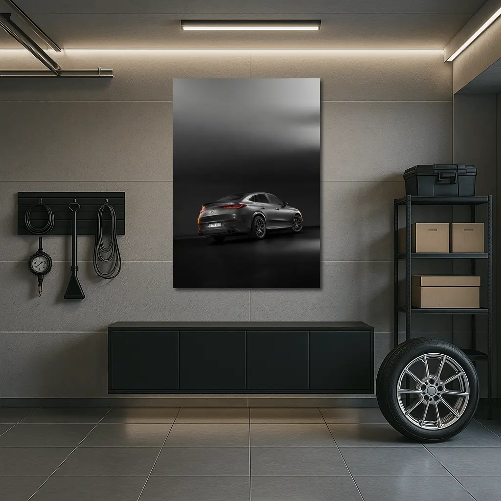 Mercedes AMG GLC Coupe Dark Studio Background – Wall Art