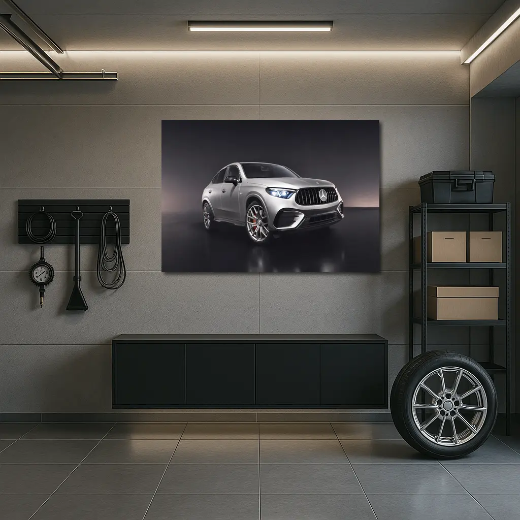 Mercedes AMG GLE Class Silver Studio Shot – Wall Art