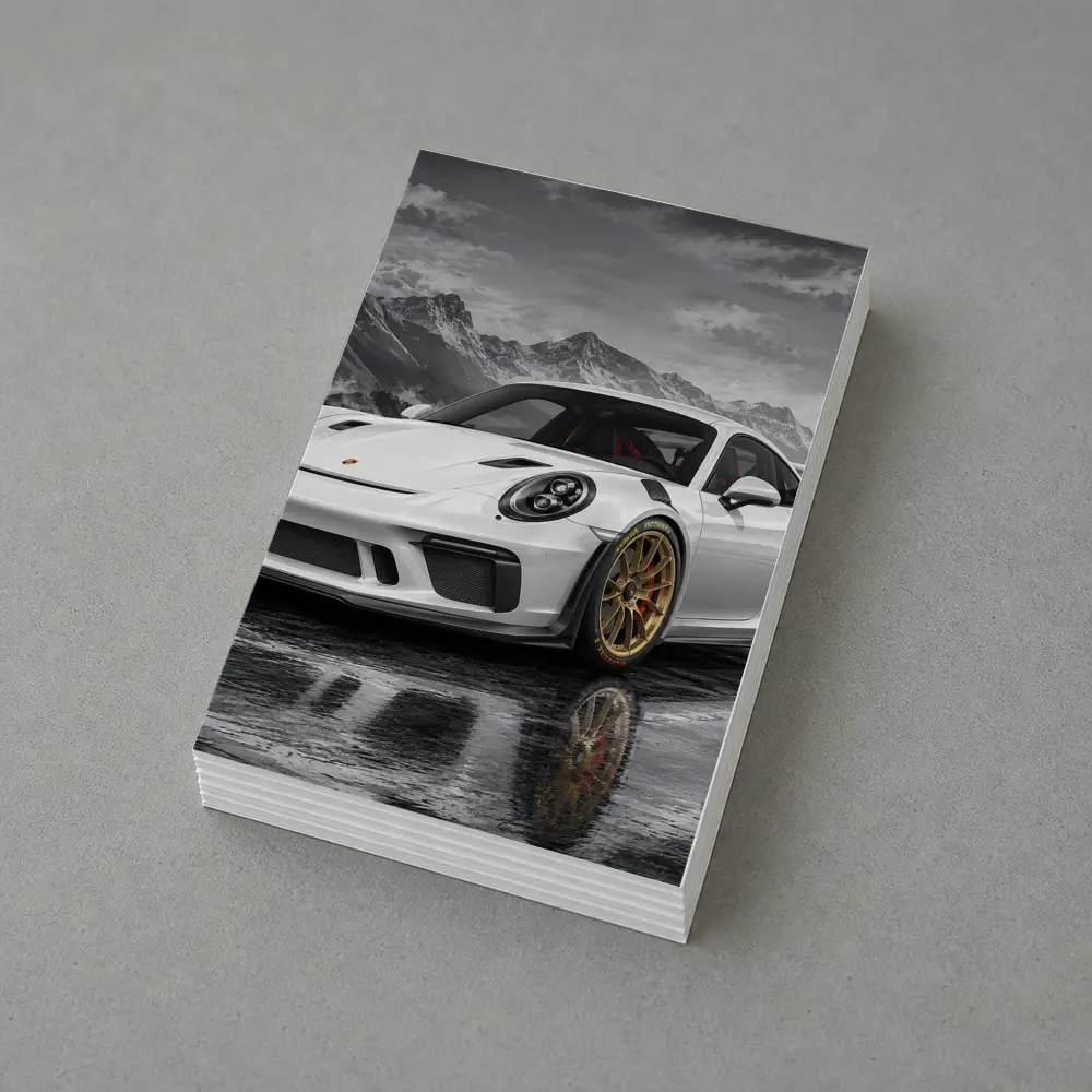 Porsche 911 GT3 RS White Mountain City – Postcards