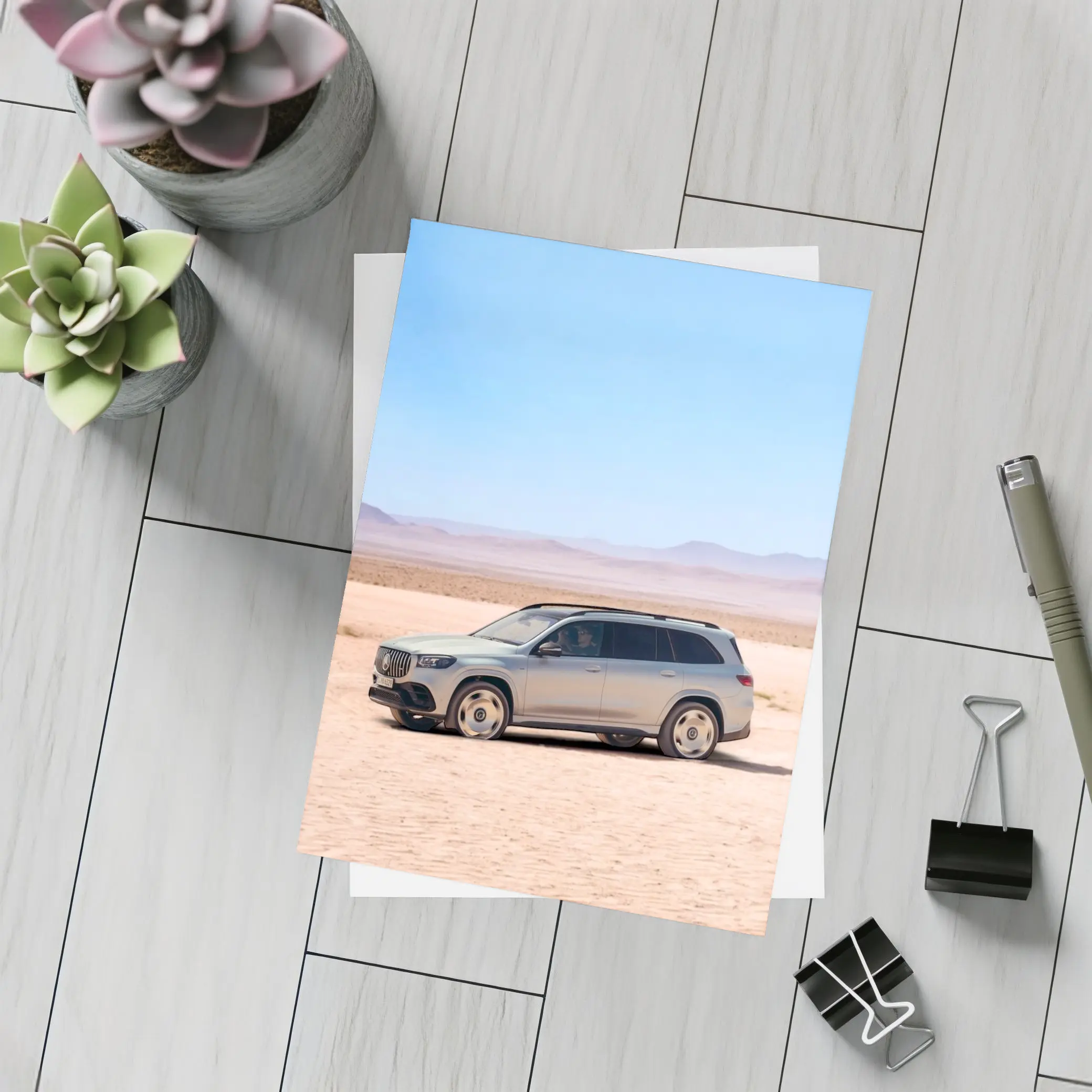 Mercedes AMG GLS Desert Sand Landscape – Postcards